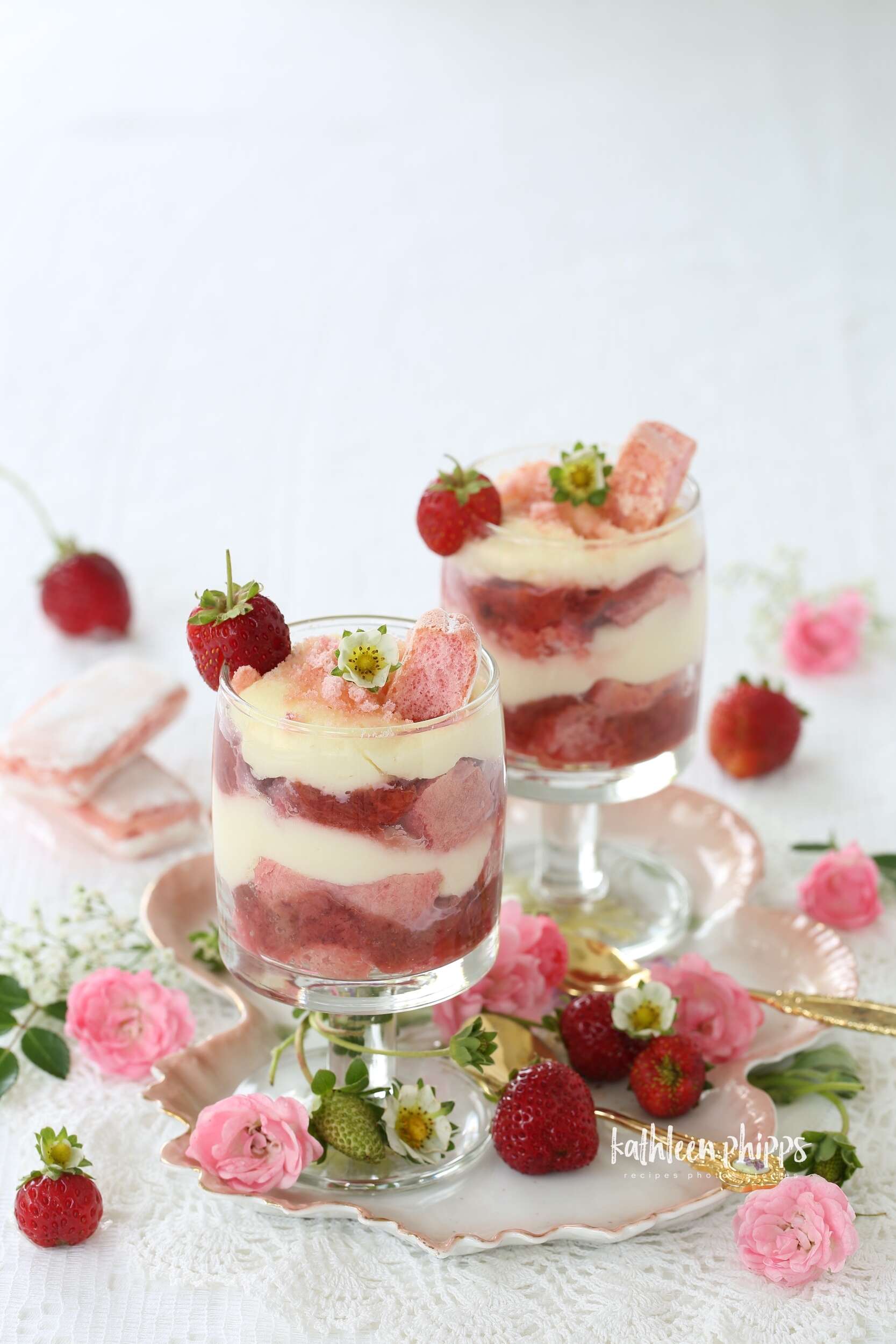 Strawberry Rose Tiramisu